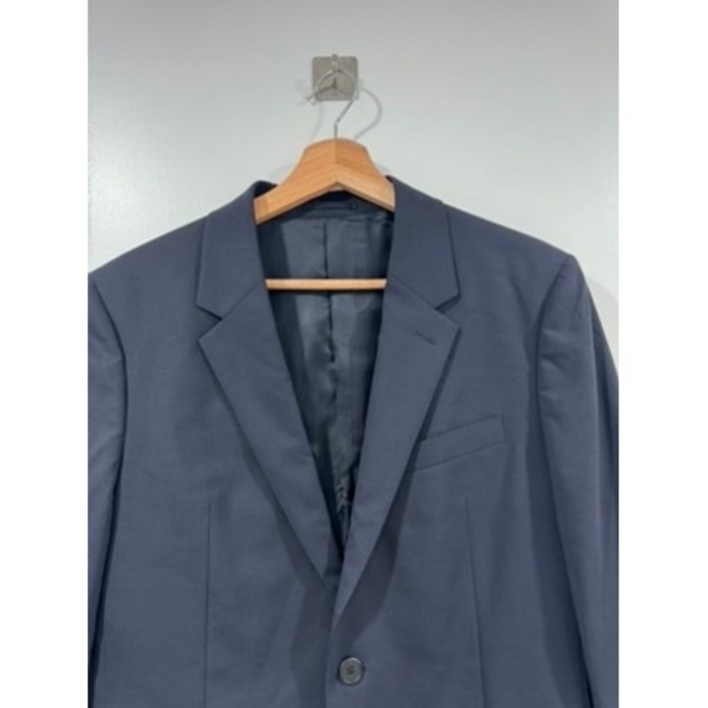Theory Men Navy Blue Chambers Sartorial Stretch Wool Two Button Blazer 38R - Picture 2 of 11